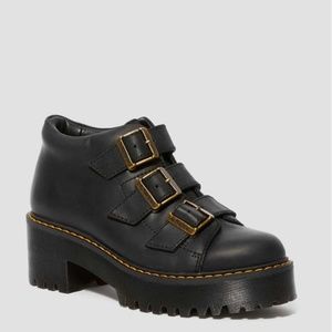 DR MARTENS COPPOLA LEATHER HEELED ANKLE BOOTS